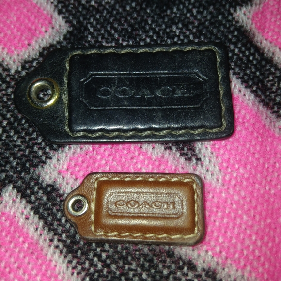Coach Black and Brown Leather Hang Tags For Bags - Picture 3 of 4